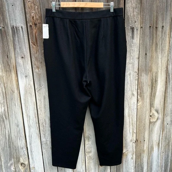 NWT Eileen Fisher Boiled Wool Jersey Carrot Pant Black M - Picture 12 of 16